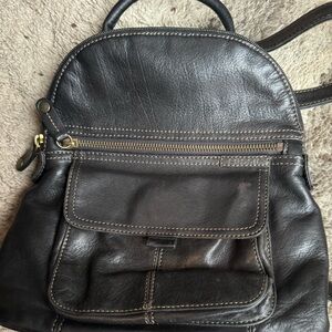 Fossil mini black backpack